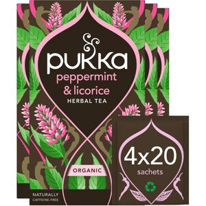 Pukka Herbs Organic Peppermint & Licorice Herbal Tea Box Ideal Digestive Inf Pukka Herbs Organic Peppermint & Licorice Herbal Tea Box Ideal Digestive Inf