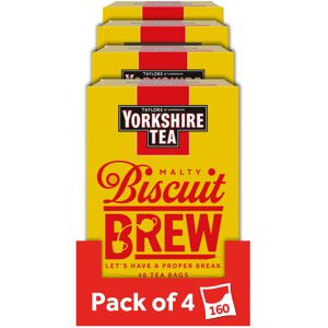 Yorkshire Tea Biscuit Brew Flavoured Tea Bags, 4 Boxes of 40 Tea Bags (Total 160 Yorkshire Tea Biscuit Brew Flavoured Tea Bags, 4 Boxes of 40 Tea Bags (Total 160