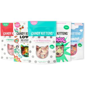Candy Kittens Vegan Sweets DISCOVERY Selection (5 x 140g), Vegan Chewy Sweets Bu Candy Kittens Vegan Sweets DISCOVERY Selection (5 x 140g), Vegan Chewy Sweets Bu