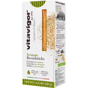 Vita Vigor Sesame Grissini Breadsticks, Crisp Italian Snack 125g - Perfect with Vita Vigor Sesame Grissini Breadsticks, Crisp Italian Snack 125g - Perfect with