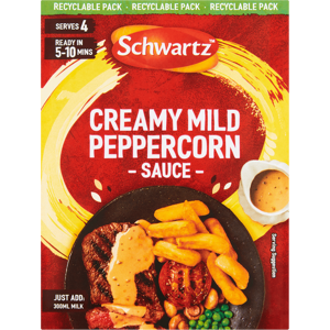 Schwartz Creamy Mild Peppercorn Sauce 25G Schwartz Creamy Mild Peppercorn Sauce 25G