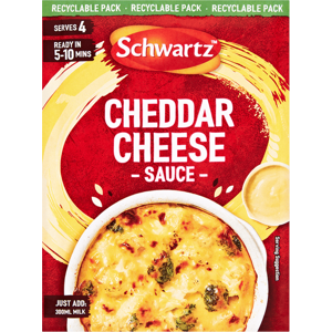 Schwartz Cheddar Cheese Sauce Mix 38G Schwartz Cheddar Cheese Sauce Mix 38G