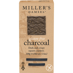 Border Artisan Biscuits Miller's Damsel Gluten Free Charcoal Wafers 110G Border Artisan Biscuits Miller's Damsel Gluten Free Charcoal Wafers 110G