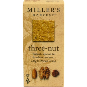 Border Artisan Biscuits Miller's Harvest Three Nut 125G Border Artisan Biscuits Miller's Harvest Three Nut 125G