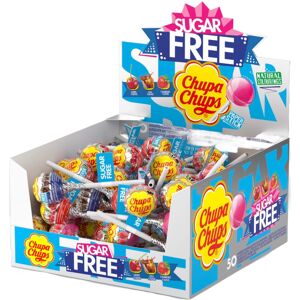 Chupa Chups Sugar Free Lollipop Display Box, Cherry, Cola & Strawberry Flavoured Chupa Chups Sugar Free Lollipop Display Box, Cherry, Cola & Strawberry Flavoured