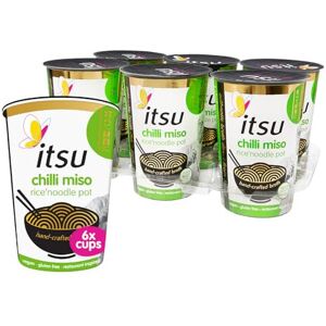 itsu Chilli Miso Flavour Rice Noodles Instant Noodle Cups Pack of 6 Authen itsu Chilli Miso Flavour Rice Noodles Instant Noodle Cups Pack of 6 Authen