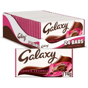 KidzBuzz Galaxy Cookie Crumble Chocolate Bar Bulk Box 24 x 114g KidzBuzz Galaxy Cookie Crumble Chocolate Bar Bulk Box 24 x 114g