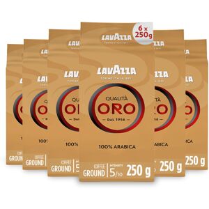 Lavazza, Qualit? Oro, Ground Coffee, 6 Packs of 250 g, Ideal for Moka Pot, Filte Lavazza, Qualit? Oro, Ground Coffee, 6 Packs of 250 g, Ideal for Moka Pot, Filte