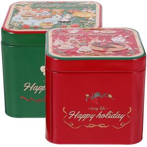 Kricely (As show, One size) 2pcs Candy Packing Box Tinplate Cookie Tin Cookie Box Candy Kricely (As show, One size) 2pcs Candy Packing Box Tinplate Cookie Tin Cookie Box Candy
