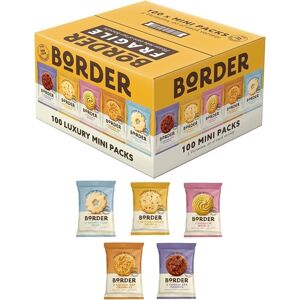 Border Biscuits Mini Assorted Box, 100 Wrapped Packs, 5 Varieties (4 Boxes) Border Biscuits Mini Assorted Box, 100 Wrapped Packs, 5 Varieties (4 Boxes)