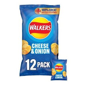 Walkers Cheese & Onion Crisps 25g x 12 per pack - Pack of 2 Walkers Cheese & Onion Crisps 25g x 12 per pack - Pack of 2