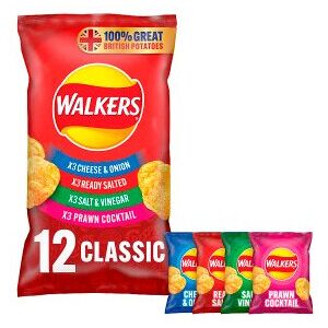 Walkers Crisps - Classic Variety (12x25g) - Pack of 6 Walkers Crisps - Classic Variety (12x25g) - Pack of 6