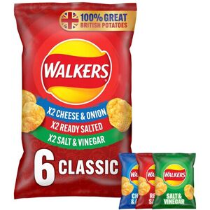 Walkers Variety Pack Crisps 25g x 6 per pack - Pack of 6 Walkers Variety Pack Crisps 25g x 6 per pack - Pack of 6