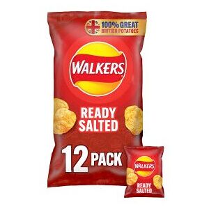 Walkers Ready Salted Crisps 25g x 12 per pack - Pack of 2 Walkers Ready Salted Crisps 25g x 12 per pack - Pack of 2