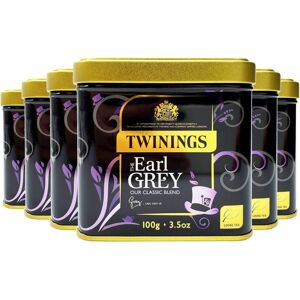 Twinings Earl Grey Loose Tea in Tin 600g (Multipack of 6 x 100g tins) Twinings Earl Grey Loose Tea in Tin 600g (Multipack of 6 x 100g tins)