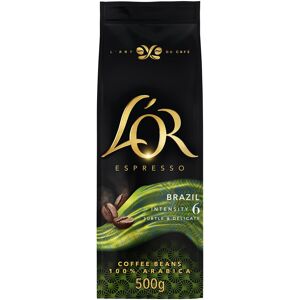 L'OR Espresso Brazil Coffee Beans 500G Intensity 6 100% Arabica L'OR Espresso Brazil Coffee Beans 500G Intensity 6 100% Arabica