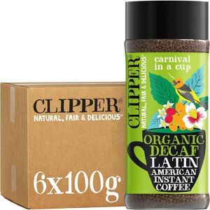 Clipper Latin American Organic Instant Decaf Coffee 6 x 100g Jars Bulk Buy G Clipper Latin American Organic Instant Decaf Coffee 6 x 100g Jars Bulk Buy G