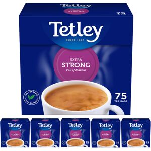 Tetley Extra Strong Black Tea, Pack of 6 Boxes, 450 Teabags Tetley Extra Strong Black Tea, Pack of 6 Boxes, 450 Teabags