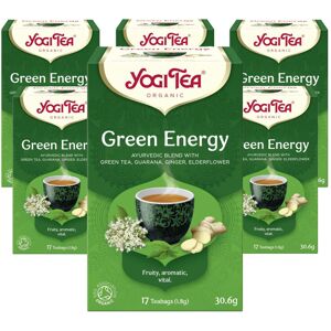 Yogi Tea, Green Energy, Organic Herbal Tea, Blend of Green Tea, Guarana, Ginger Yogi Tea, Green Energy, Organic Herbal Tea, Blend of Green Tea, Guarana, Ginger
