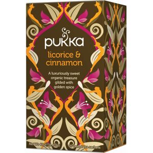 Pukka Herbs Licorice and Cinnamon Organic Herbal Tea Box Infusion With Carda Pukka Herbs Licorice and Cinnamon Organic Herbal Tea Box Infusion With Carda