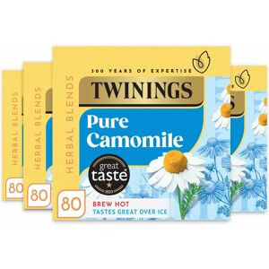 Twinings Pure Camomile Flavoured Tea - 320 BiodegradableTea Bags (Multipack of 4 Twinings Pure Camomile Flavoured Tea - 320 BiodegradableTea Bags (Multipack of 4