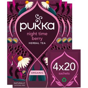 Pukka Herbs Night Time Berry Organic Herbal Sleep Tea Box Chamomile, Lavende Pukka Herbs Night Time Berry Organic Herbal Sleep Tea Box Chamomile, Lavende