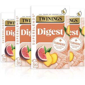 Twinings Superblends Digest - Ginger & Turmeric Herbal Infusion with Fig, Fruit Twinings Superblends Digest - Ginger & Turmeric Herbal Infusion with Fig, Fruit