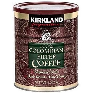 Kirkland Signature 100% Colombian Filter Coffee, 1.362kg Pack of 2 - Rich, Balan Kirkland Signature 100% Colombian Filter Coffee, 1.362kg Pack of 2 - Rich, Balan