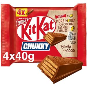 KitKat Chunky Milk Chocolate Bar Multipack, 4 x 40 g 32g 4 Pack KitKat Chunky Milk Chocolate Bar Multipack, 4 x 40 g 32g 4 Pack