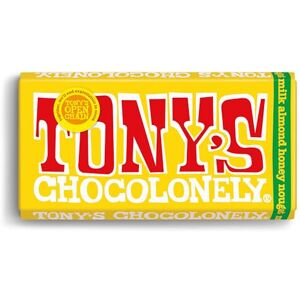 Tony's Chocolonely Milk Almond Honey Nougat Chocolate Bar - 180g, Milk Chocolate Tony's Chocolonely Milk Almond Honey Nougat Chocolate Bar - 180g, Milk Chocolate