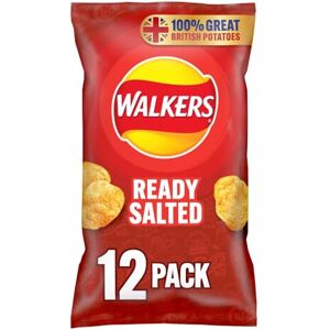 Walkers Ready Salted Multipack Crisps, 12 x 25g Walkers Ready Salted Multipack Crisps, 12 x 25g