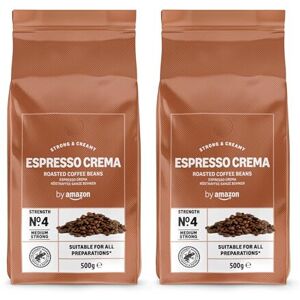 by Amazon Espresso Crema Coffee Beans, Light Roast, 1kg (2 Packs of 500g), Rainf by Amazon Espresso Crema Coffee Beans, Light Roast, 1kg (2 Packs of 500g), Rainf