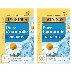 Twinings Organic Camomile x20 Tea Bags, 30g (Pack of 2) Twinings Organic Camomile x20 Tea Bags, 30g (Pack of 2)