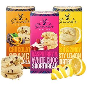 Stewart's Shortbread Gift (3x160g): Lemon Curd, Chocolate Orange, Raspberry Stewart's Shortbread Gift (3x160g): Lemon Curd, Chocolate Orange, Raspberry