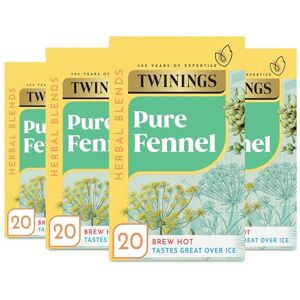 Twinings Fennel Tea, 80 Bags (Multipack of 4 x 20), Caffeine-Free Twinings Fennel Tea, 80 Bags (Multipack of 4 x 20), Caffeine-Free