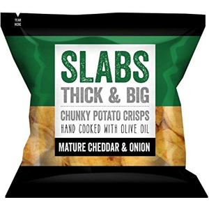 Slabs - Mature Cheddar & Onion - 14 x 80 g - Chips Slabs - Mature Cheddar & Onion - 14 x 80 g - Chips