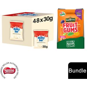 Nestle (48x Milkybar Chocolate + 10x Rowntree's Fruit Gums (58 Bags)) Nestlé Sharing Ba Nestle (48x Milkybar Chocolate + 10x Rowntree's Fruit Gums (58 Bags)) Nestlé Sharing Ba