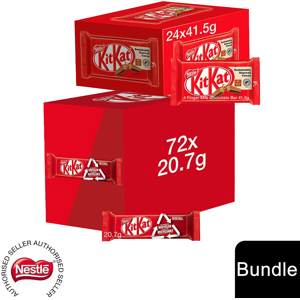 Nestle (24x KitKat 4 Finger + 72 x Milk 2 Finger (96 Bars)) Nestlé Chocolate Bar (48 - Nestle (24x KitKat 4 Finger + 72 x Milk 2 Finger (96 Bars)) Nestlé Chocolate Bar (48 -