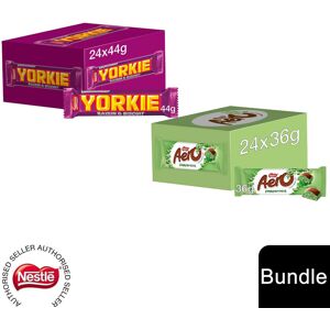 Nestle (24x Yorkie Chocolate Bar + 24x Aero Peppermint(48 Bars)) Nestlé Chocolate Bar ( Nestle (24x Yorkie Chocolate Bar + 24x Aero Peppermint(48 Bars)) Nestlé Chocolate Bar (