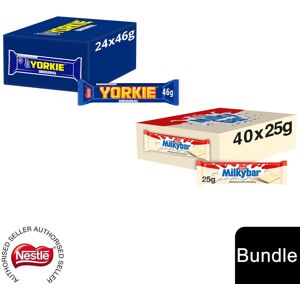 Nestle (24x Yorkie Chunky Bar + 40 x Milkybar(64 Bars)) Nestlé Chocolate Bar (48 - 144 Nestle (24x Yorkie Chunky Bar + 40 x Milkybar(64 Bars)) Nestlé Chocolate Bar (48 - 144