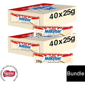 Nestle (80 x Milkybar Chocolate(80 Bars)) Nestlé Chocolate Bar (48 - 144 Bars) Yorkie, Nestle (80 x Milkybar Chocolate(80 Bars)) Nestlé Chocolate Bar (48 - 144 Bars) Yorkie,