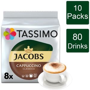 Tassimo Jacobs Cappuccino Coffee Pods x8 (Pack of 10, Total 80 Pods) Tassimo Jacobs Cappuccino Coffee Pods x8 (Pack of 10, Total 80 Pods)
