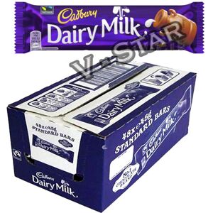 Original CADBURY Dairy Milk Chocolate Standard BAR 48 x 45g Full Box Fresh Stock Original CADBURY Dairy Milk Chocolate Standard BAR 48 x 45g Full Box Fresh Stock