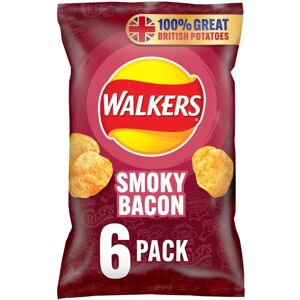 Walkers Smoky Bacon Multipack Crisps 6x25g Walkers Smoky Bacon Multipack Crisps 6x25g