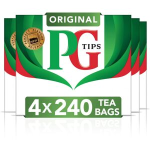 PG Tips Original Black Tea Bags, 4 x 240 (960 Bags) PG Tips Original Black Tea Bags, 4 x 240 (960 Bags)