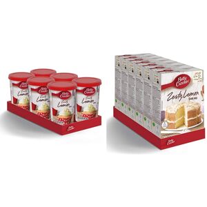 Betty Crocker Zesty Lemon Icing 400g (Pack of 6) & Zesty Lemon Cake Mix 425g (Pa Betty Crocker Zesty Lemon Icing 400g (Pack of 6) & Zesty Lemon Cake Mix 425g (Pa