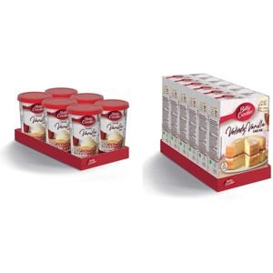Betty Crocker Velvety Vanilla Icing 400g (Pack of 6) & Velvety Vanilla Cake Mix Betty Crocker Velvety Vanilla Icing 400g (Pack of 6) & Velvety Vanilla Cake Mix