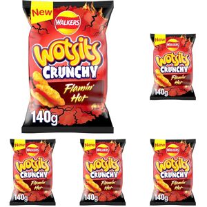 Walkers Wotsits Crunchy Flamin Hot 140g (Pack of 5) Walkers Wotsits Crunchy Flamin Hot 140g (Pack of 5)