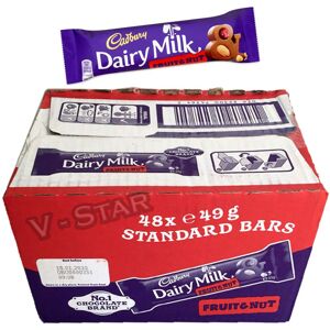 Cadbury DAIRY MILK Fruit & NUT 49g X 48 Bars Chocolates Full Box - 18.01.2020 Cadbury DAIRY MILK Fruit & NUT 49g X 48 Bars Chocolates Full Box - 18.01.2020