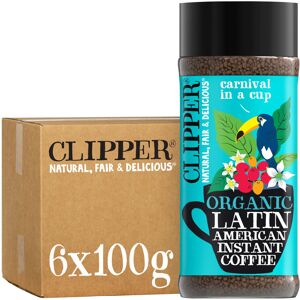 Clipper Latin American Organic Instant Coffee, 6 x 100g Jars, Arabica, Fairtrade Clipper Latin American Organic Instant Coffee, 6 x 100g Jars, Arabica, Fairtrade